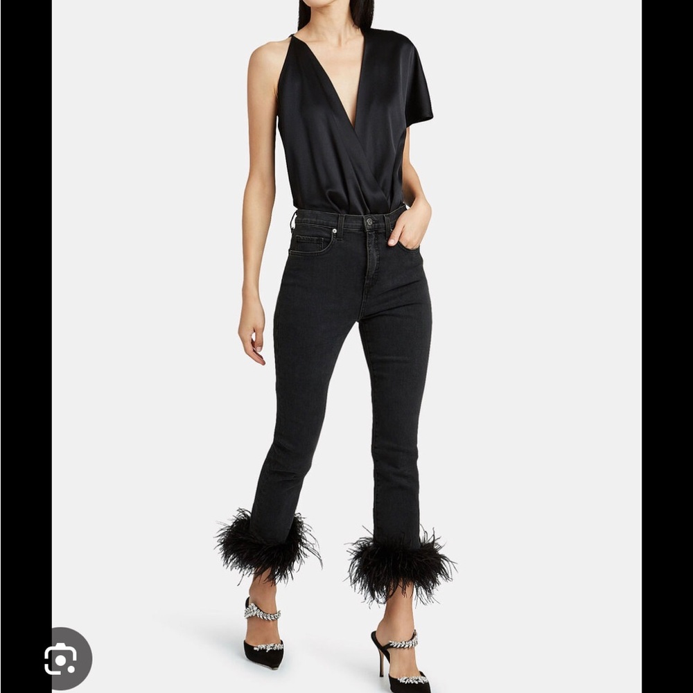 Never been wore Veronica beard high rise skinny jeans with fur flare